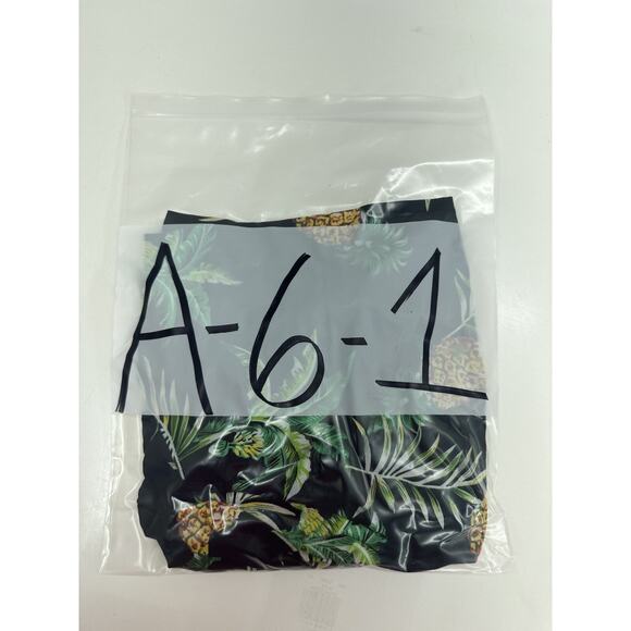 Mens Unbranded Black Floral Pineapple Short Sleeve Button Up Shirt Size Unknown - Picture 10 of 10